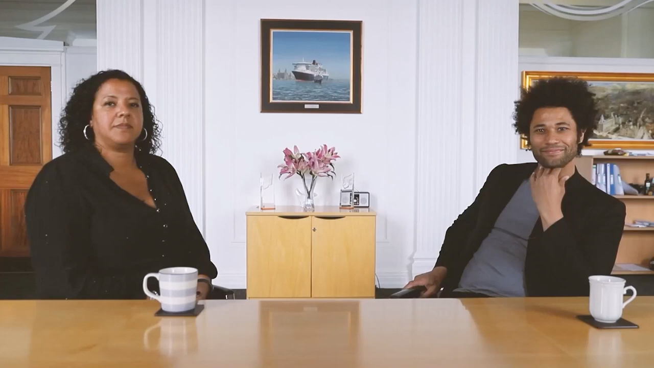 Mayor Joanne Anderson with Laurence Westgaph