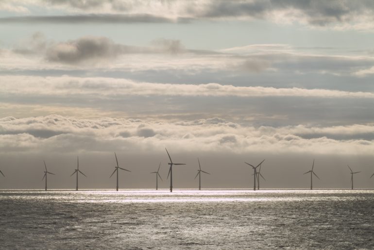 Burbo Bank Offshore Wind Farm in Liverpool Bay.