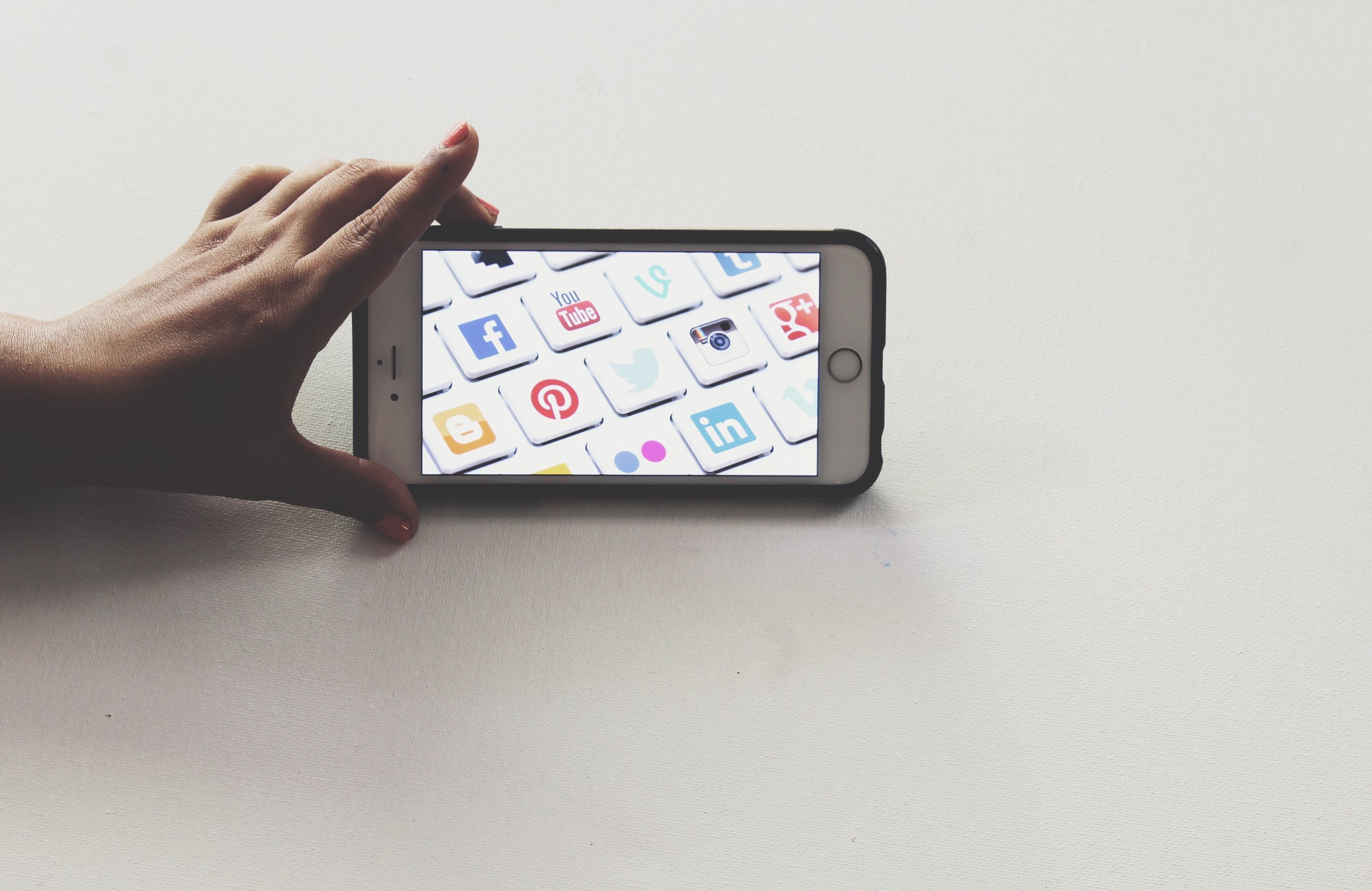 Social media on phone