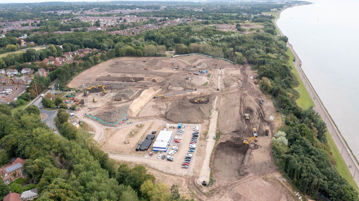 Aerial pic of Development Zone next to Festival Gardens