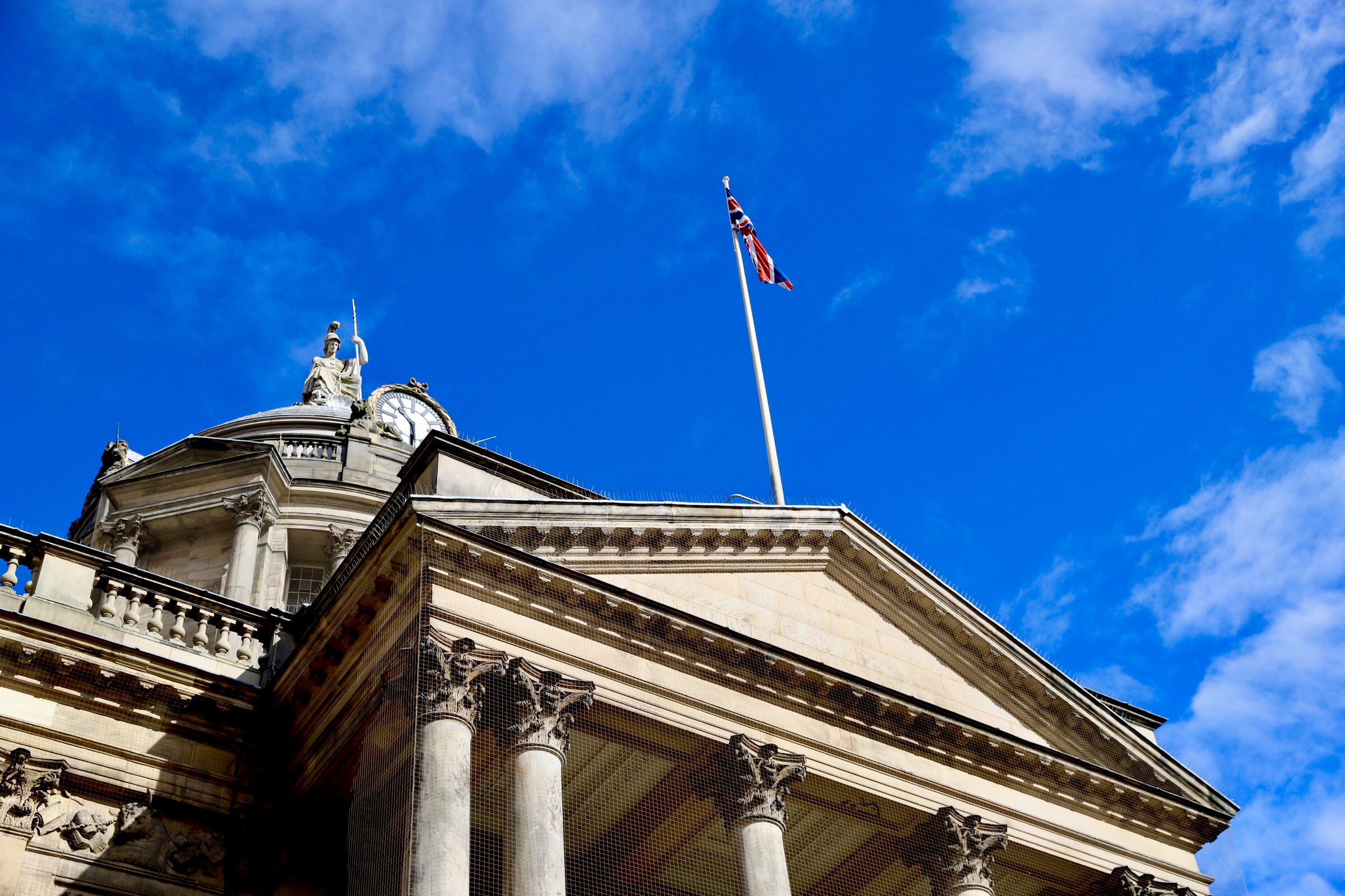 Liverpool Town Hall flag at full mast ahead of proclamation