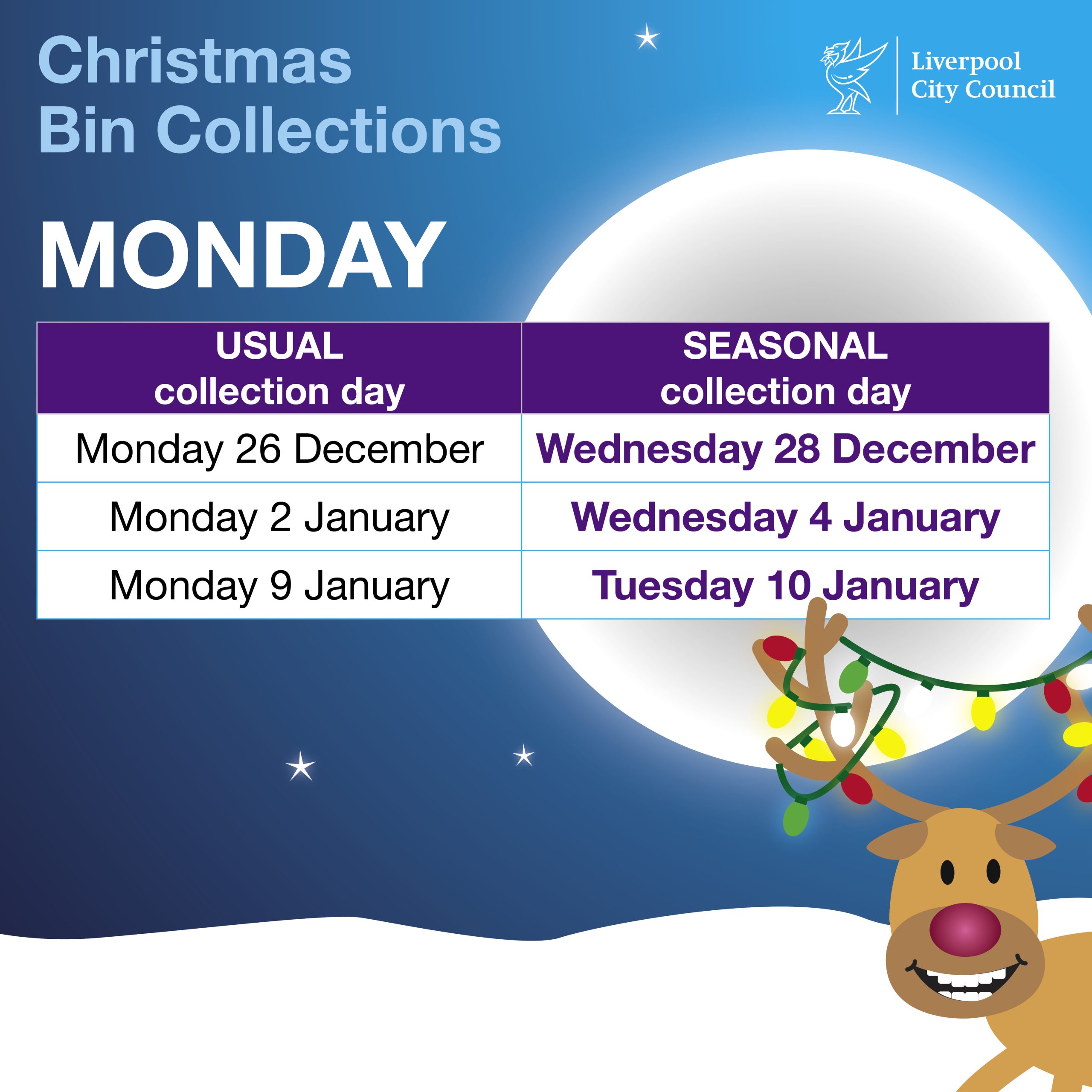 Christmas bin service