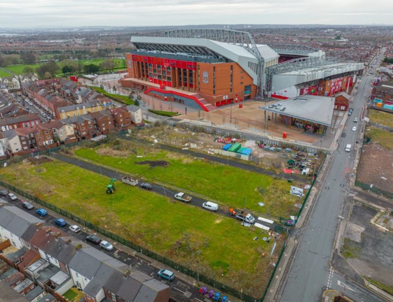 Anfield Square outside of Liverpool FC's stadium