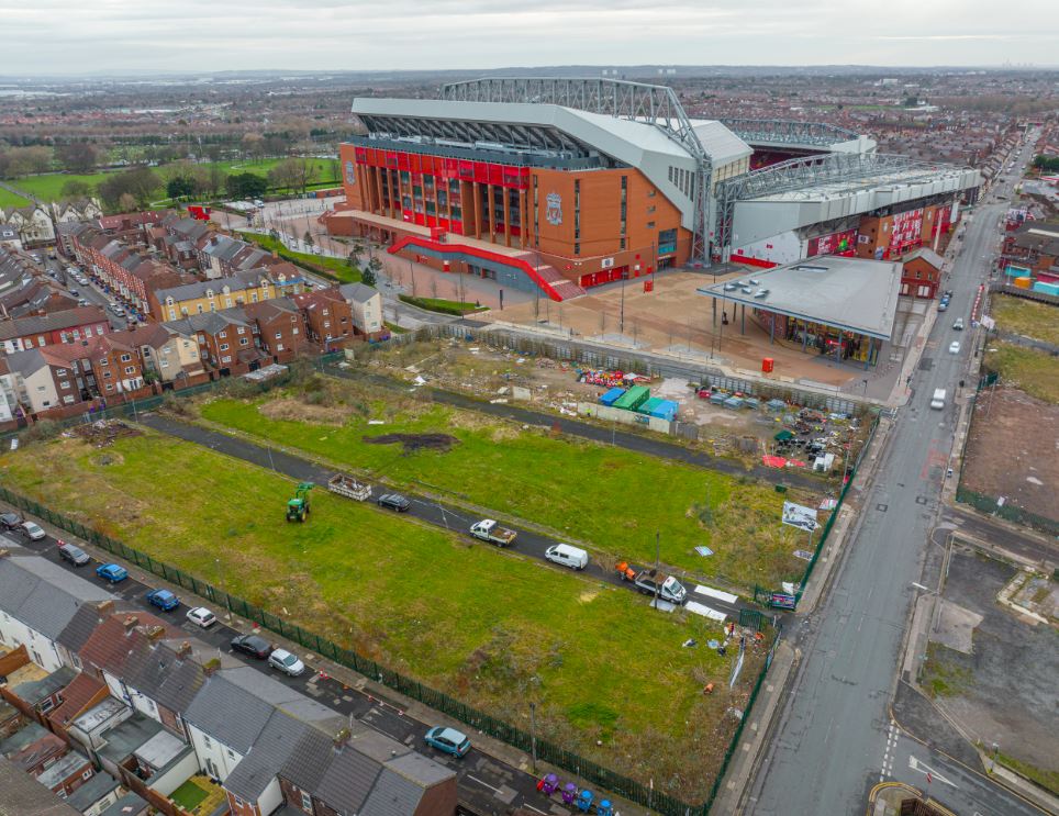 Anfield Square outside of Liverpool FC's stadium