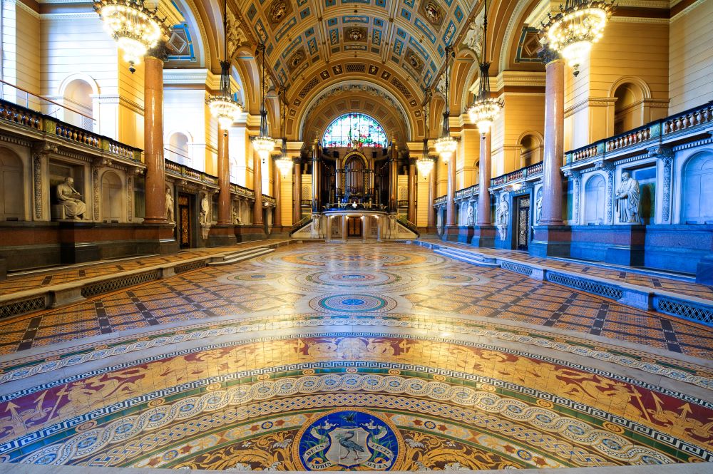 Minton tiles in St George's Hall
