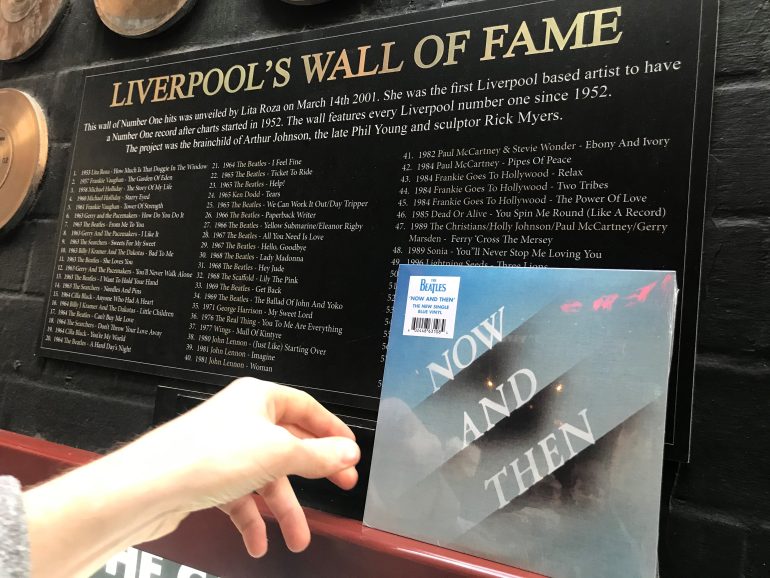 The Beatles' last single Now and Then is to be latest addition to city's Pop Music Wall of Fame of No 1 hits