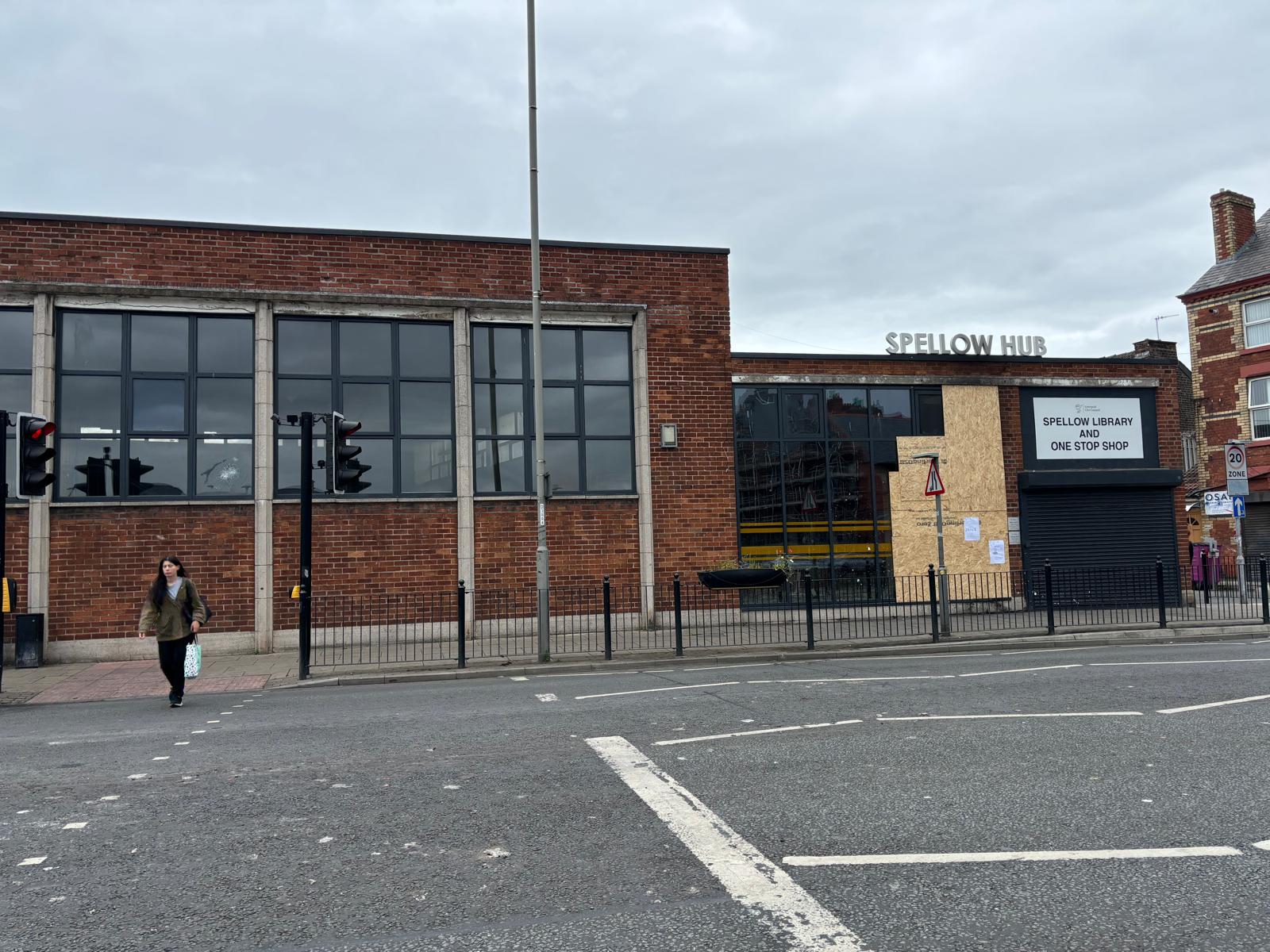 Exterior of Spellow Library