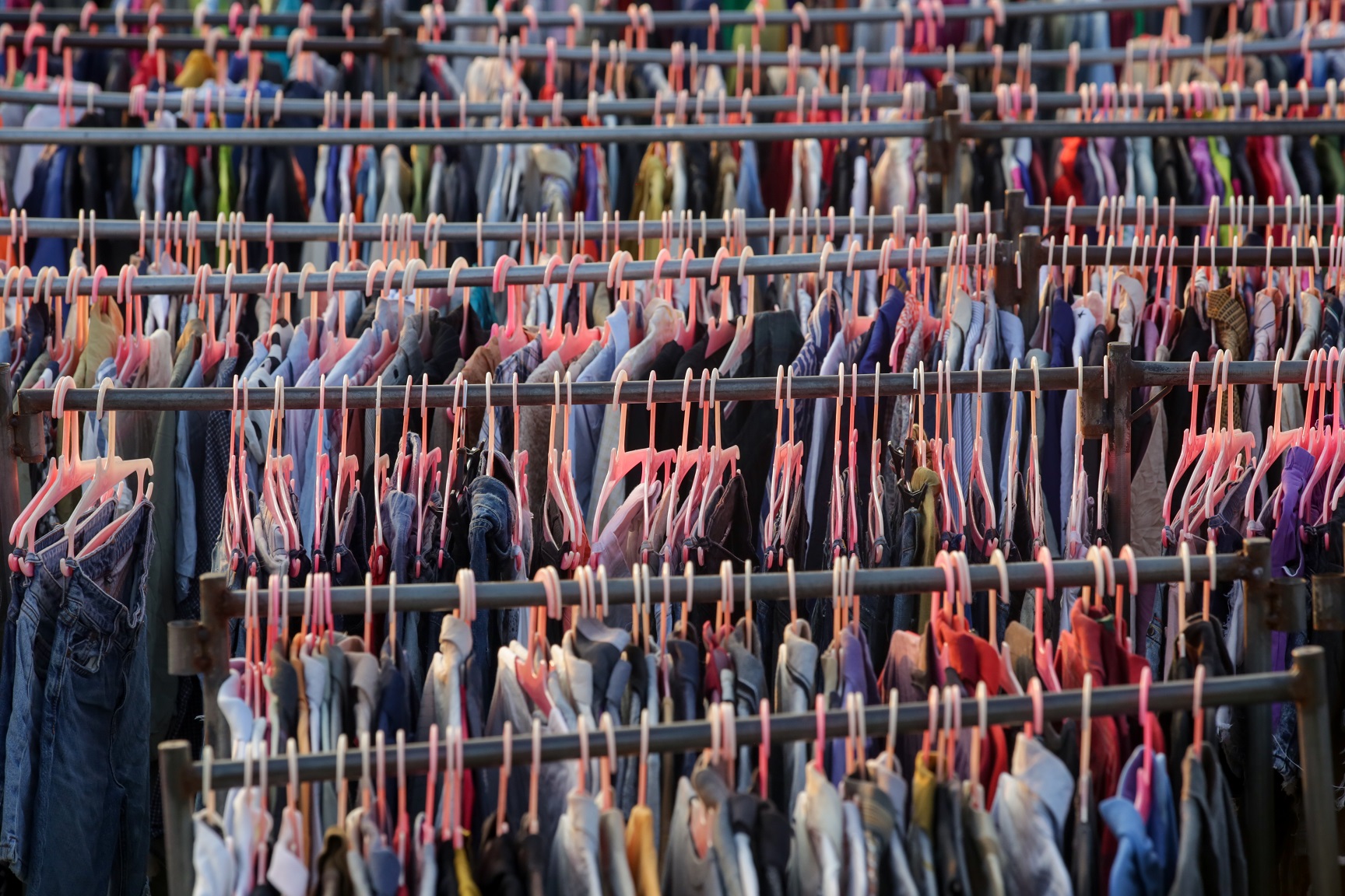 Clothes on a rail