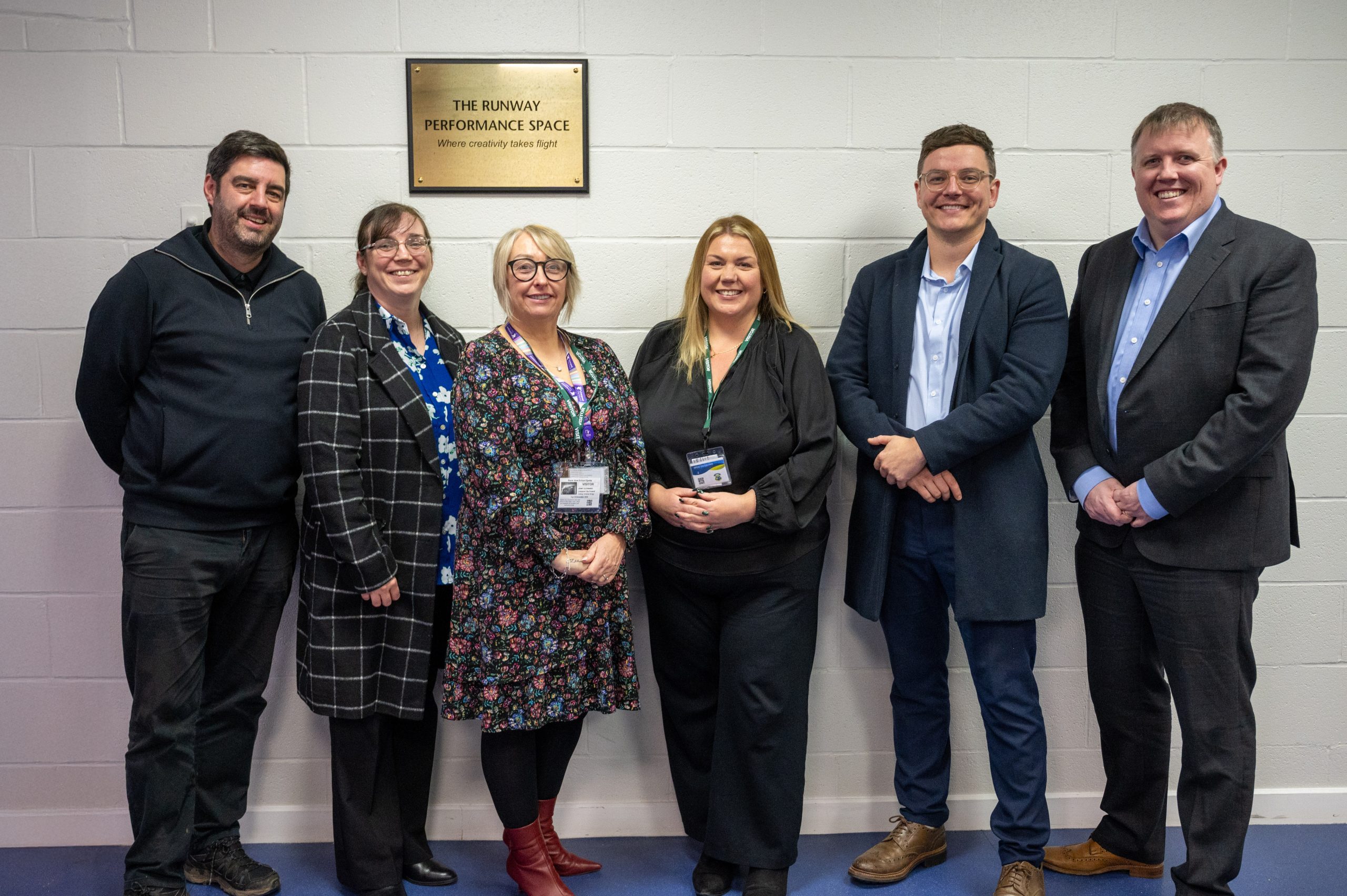 Left to right: Andrew Wrigg (Head of School at Bank View School), Jenny Moore (Project Manager at Liverpool City Council), Jenny Glennard (Corporate Director of Children and Young People’s Services at Liverpool City Council), Cllr Joanne Kennedy (Cabinet Member for Employment, Educational Attainment and Skills at Liverpool City Council), Scott Telford (Associate Director at AtkinsRéalis who provided professional services), Paul Coyle (Regional Managing Director at Robertson Construction North West)